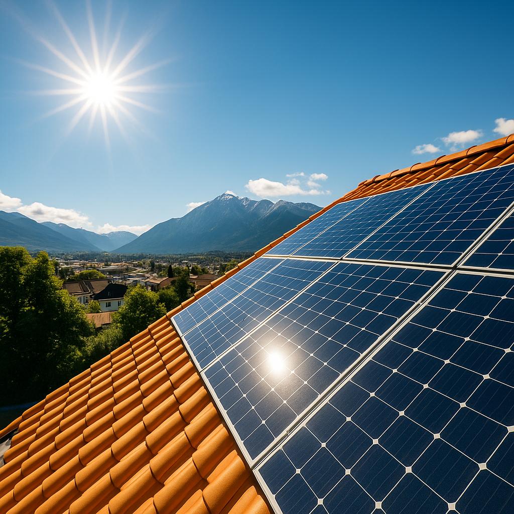 Photovoltaikanlage am Dach in innsbruck Stadt