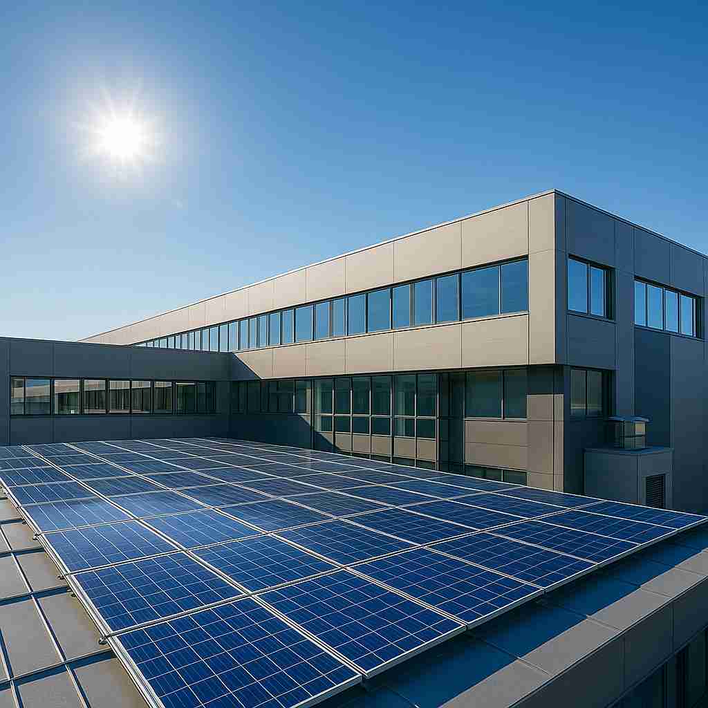 Photovoltaikanlage in Telfs in Tirol auf Firmendach