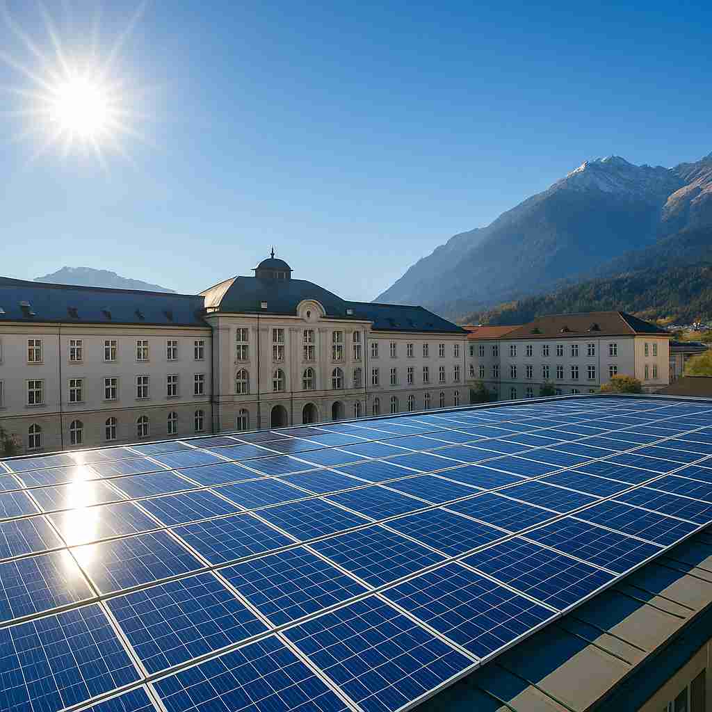 Photovoltaikanlage am öffentlichen Gebäude in Tirol, Innsbruck