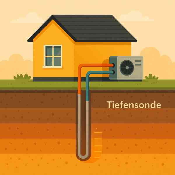 Wärmepumpe Erdwärme mit Tiefensonde
